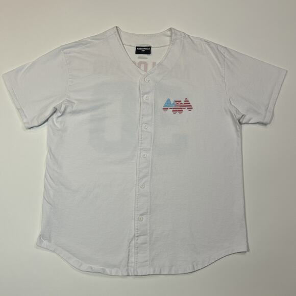 Marshmello Baseball Jersey Mens Size XL White EDM Music Electronica Mellogang - Picture 1 of 16